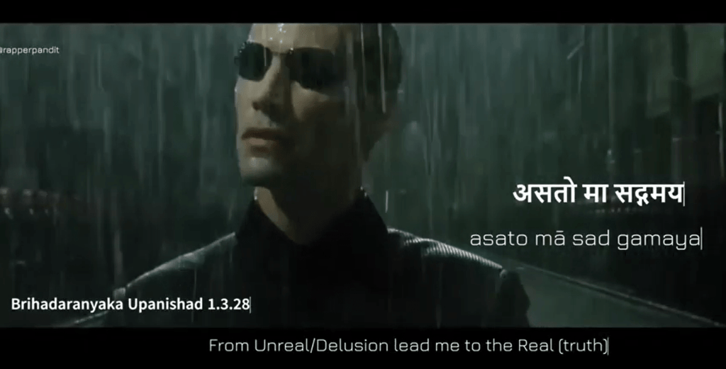 Matrix Movie and Upanishads Sanskrit